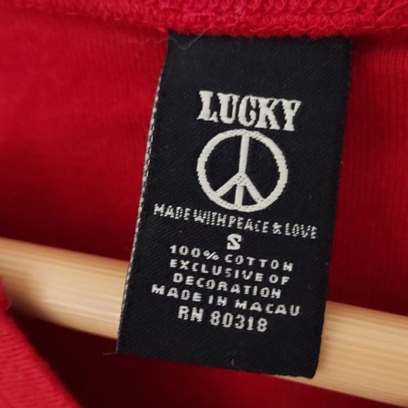 EUC Lucky Brand t-shirt, peace sign, size small - Picture 4 of 11